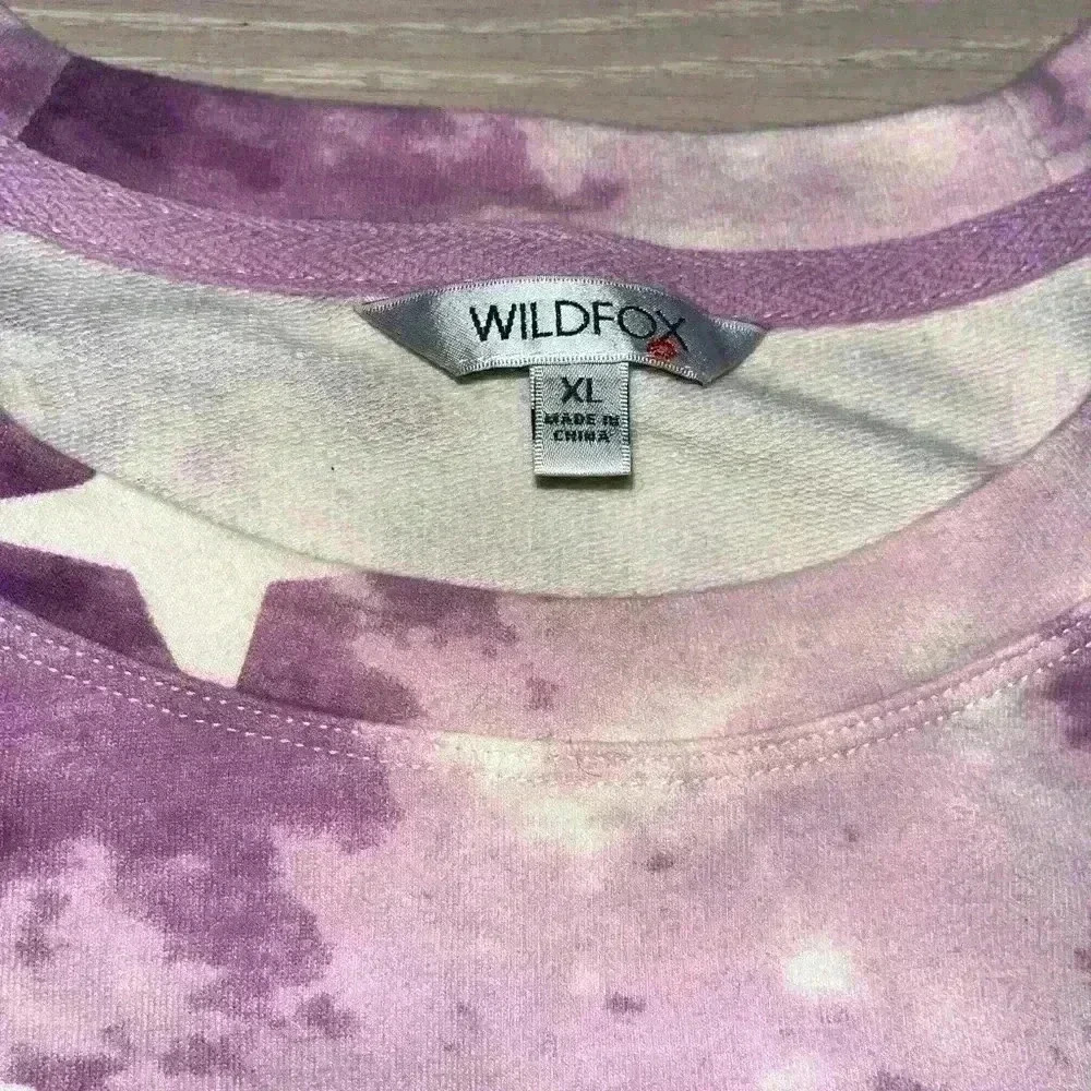 WILDFOX Tie Dye Star Print Pullover Sweater Size XL - Picture 6 of 9